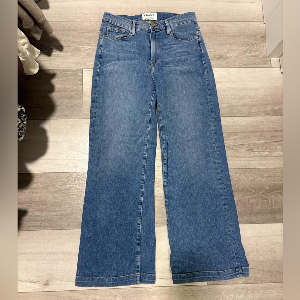 Frame Denim Blue Flare Jeans